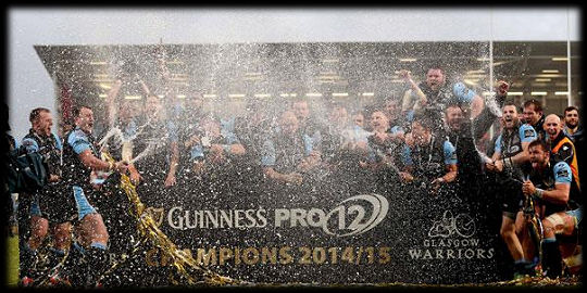 Glasgow Warriors Guinness PRO12 Winners 2014-15